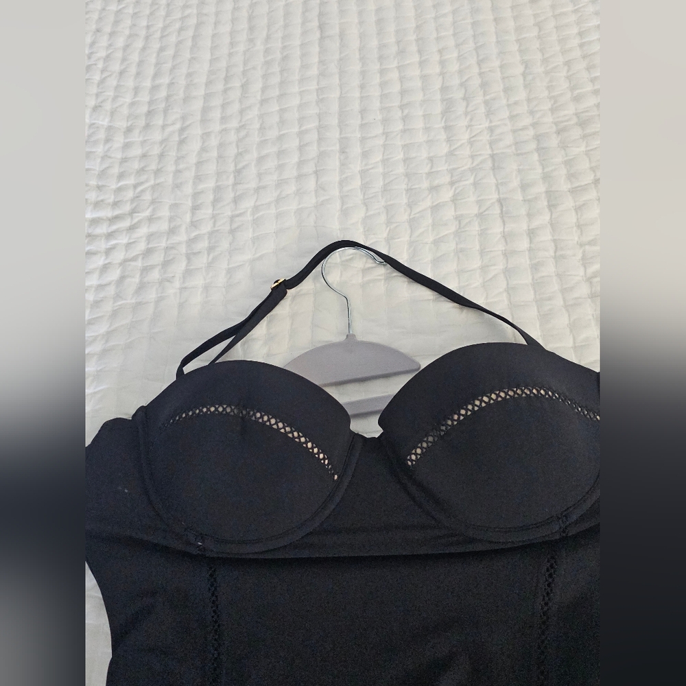 TORY BURCH Black Ruffled One-Piece Swimsuit - Picture 3 of 5